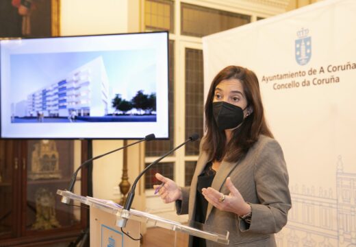 Inés Rey presenta o proxecto das 50 vivendas de alugueiro social que construirá o Concello en Xuxán